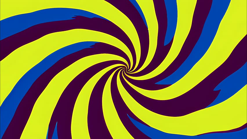 Cartoon-style animated spiral and radial pattern in vibrant colors. Hypnotic, abstract, and high-energy motion graphics perfect for dynamic backgrounds, comic-style effects, and psychedelic visuals.
