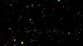 Colorful Party Popper Confetti Falling Overlay Background. Rainbow Confetti Flying Seamless Loop. 4k Ultra HD - Powered by Shutterstock - Get 15% off with code: PIKWIZARD15