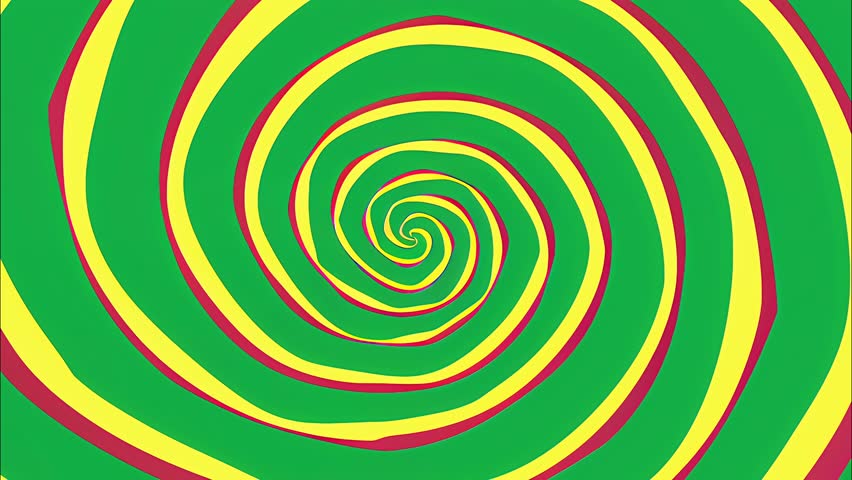 Cartoon-style animated spiral and radial pattern in vibrant colors. Hypnotic, abstract, and high-energy motion graphics perfect for dynamic backgrounds, comic-style effects, and psychedelic visuals.