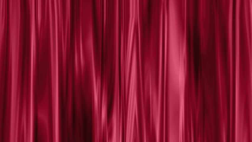 Curtains for stage, theater Classic deep red 3D curtain moving slow, Five options for opening texture . Animation of Silk Cloth Revealing Background