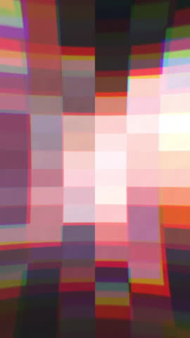 Pixelated abstract background expanding with chromatic aberration