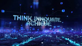 Think. Innovate. Achieve- businessman working with virtual reality at office. - Powered by Shutterstock - Get 15% off with code: PIKWIZARD15