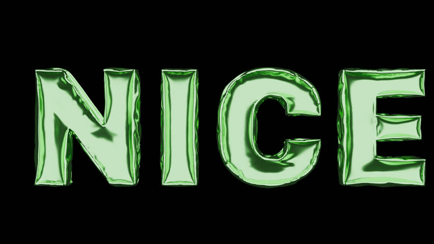 Inflatable Nice text on alpha background