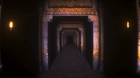 Mysterious Dimly Lit Stone Corridor with Intricate Archways and Carvings Invites Exploration into Unknown Depths of Ancient History and Eerie Ambiance
 - Powered by Shutterstock - Get 15% off with code: PIKWIZARD15