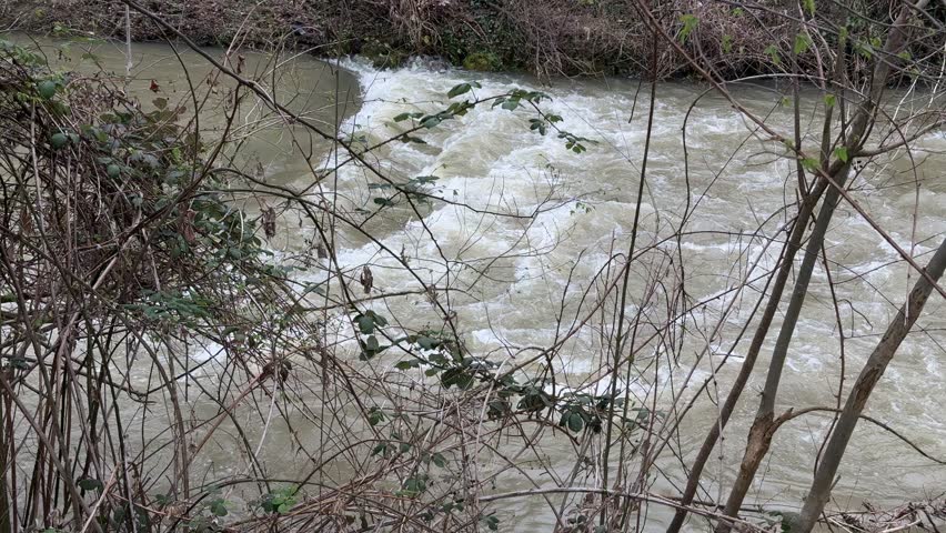 river rapids in Austrian countryside