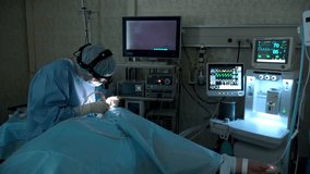 Highly skilled surgeon meticulously performs a complex surgical procedure, utilizing advanced medical equipment in a sterile operating room environment, demonstrating precision and expertise - Powered by Shutterstock - Get 15% off with code: PIKWIZARD15