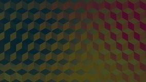 Animation of glowing light trails moving over colorful geometric cube pattern. Abstract, futuristic, digital, motion, design, vibrant - Powered by Shutterstock - Get 15% off with code: PIKWIZARD15