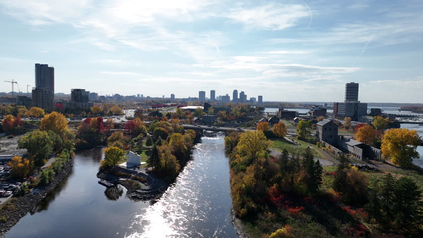 Ottawa downtown cityscape beauty of autumn