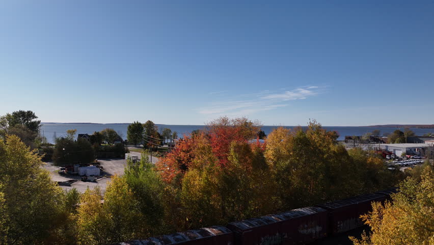 Aerial view of lake nipissing