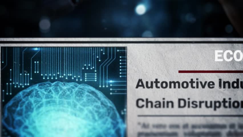 Automotive Industry Faces Supply Chain Disruptions economy-related newspaper headlines Style 02