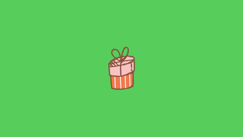 Happy holidays animation with green background.