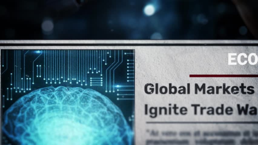 Global Markets Plunge as New Tariffs Ignite Trade War economy-related newspaper headlines Style 02
