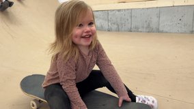 Cute girl on a skateboard in a halfpipe - Powered by Shutterstock - Get 15% off with code: PIKWIZARD15