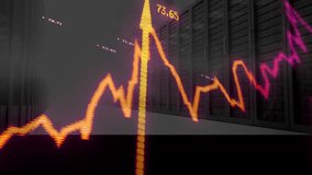Rising financial graph animation over server racks in data center. Technology, growth, analytics, investment, digital, finance - Powered by Shutterstock - Get 15% off with code: PIKWIZARD15