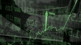 In school, child creating animation of financial graph with upward trend. Finance, growth, technology, education, learning, creativity - Powered by Shutterstock - Get 15% off with code: PIKWIZARD15