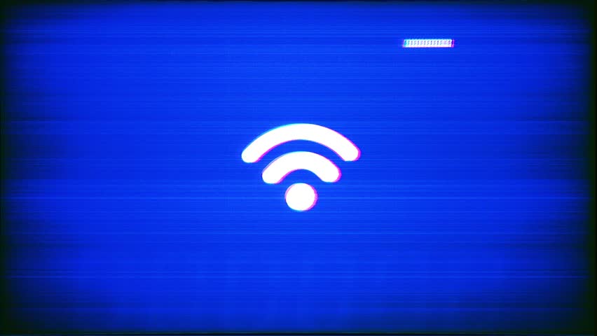 Wifi attentions icon motion on Abstract Technology Background