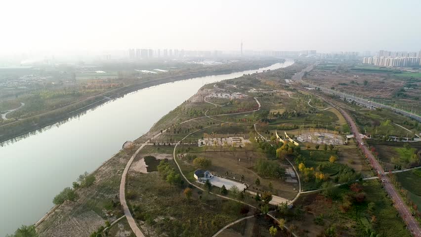 Aerial photography of Asia Lakeside Wetland Park