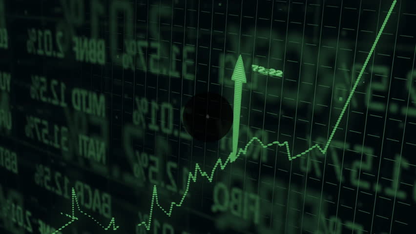 Analyzing stock market data with graphs and animation on green background. Finance, investment, statistics, analysis, economy, technology - Powered by Shutterstock - Get 15% off with code: PIKWIZARD15