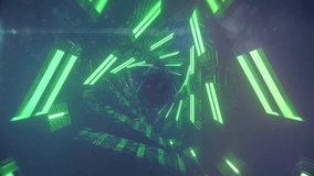 Animation of futuristic green neon lights forming geometric patterns over cityscape. technology, urban, illumination, digital, innovation, cyberpunk - Powered by Shutterstock - Get 15% off with code: PIKWIZARD15