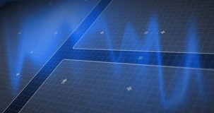 Futuristic digital interface with blue grid and glowing lines animation. Technology, innovation, virtual, cyber, network, data - Powered by Shutterstock - Get 15% off with code: PIKWIZARD15