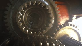 repair of an old blue tractor in a vintage garage, dismantling and installation of a gearbox, replacement of bearings - Powered by Shutterstock - Get 15% off with code: PIKWIZARD15