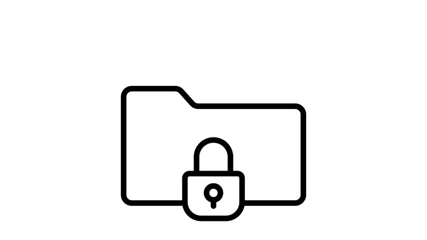 Animated Locked Folder Icon for Secure Files