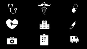 Different medical symbols animation motion graphic - Powered by Shutterstock - Get 15% off with code: PIKWIZARD15
