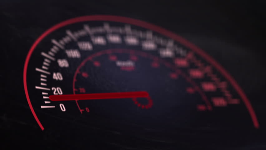 animated digital high speeding speedometer background