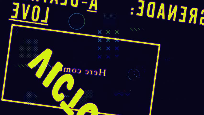 Random messy graphic fast transition background full of colors and grunge textures. 4K Quality Footage