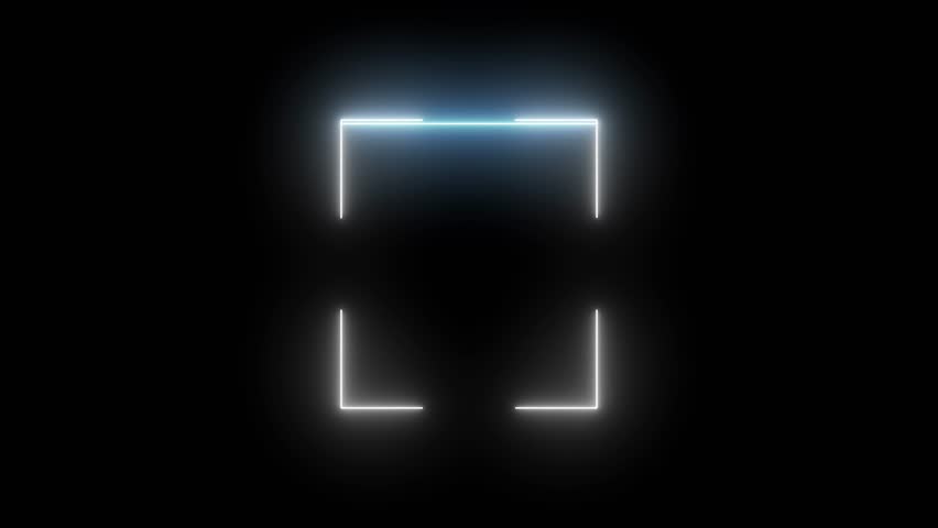 Electronic scan animation.Scan frame with Moving neon light. Human identification and security control concept. Biometric data identification process. - Powered by Shutterstock - Get 15% off with code: PIKWIZARD15