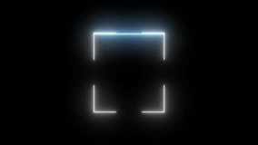 Electronic scan animation.Scan frame with Moving neon light. Human identification and security control concept. Biometric data identification process. - Powered by Shutterstock - Get 15% off with code: PIKWIZARD15