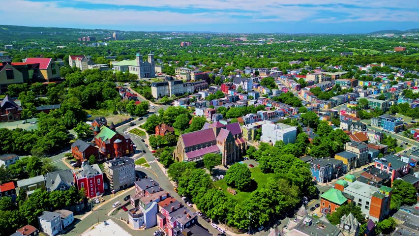 Summer day in downtown st john