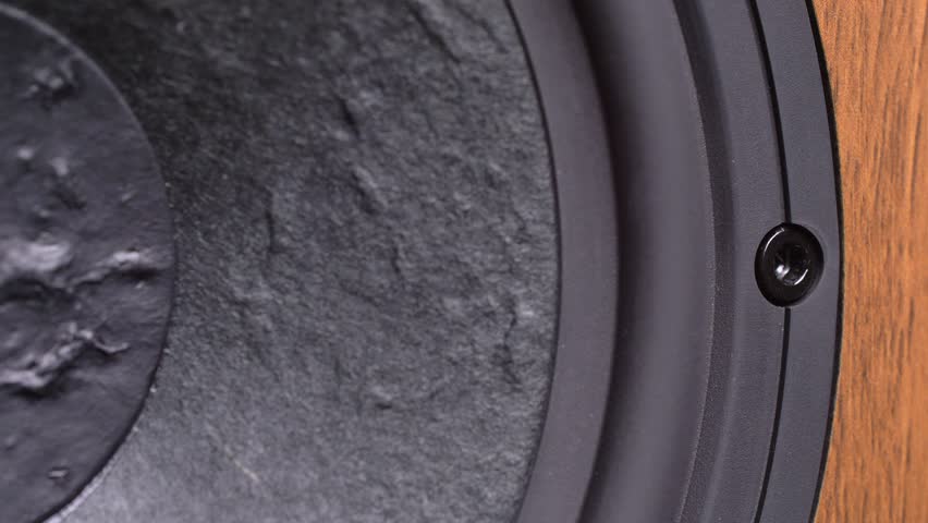 Hi-Fi Speaker Membrane Vibrating from Deep Bass Sound