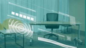 Data analytics and network connections on digital interface in office animation. Technology, connectivity - Powered by Shutterstock - Get 15% off with code: PIKWIZARD15