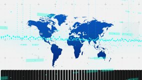 World map with financial graphs and data processing animation overlay. Finance, global, analytics, technology, economy, digital - Powered by Shutterstock - Get 15% off with code: PIKWIZARD15
