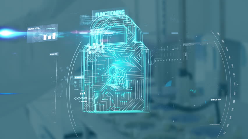 Digital lock and data processing animation over futuristic cityscape background. Cybersecurity, technology, encryption, data protection, innovation, future - Powered by Shutterstock - Get 15% off with code: PIKWIZARD15