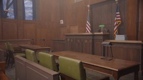 American trial court room establishing shot - Powered by Shutterstock - Get 15% off with code: PIKWIZARD15