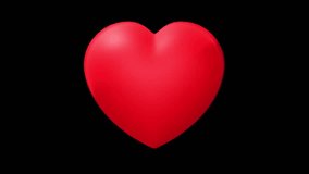 A vibrant Black screen background featuring a red heart that beats rhythmically and scales down in size. Ideal for adding a romantic or emotional touch to video compositing, motion graphics - Powered by Shutterstock - Get 15% off with code: PIKWIZARD15