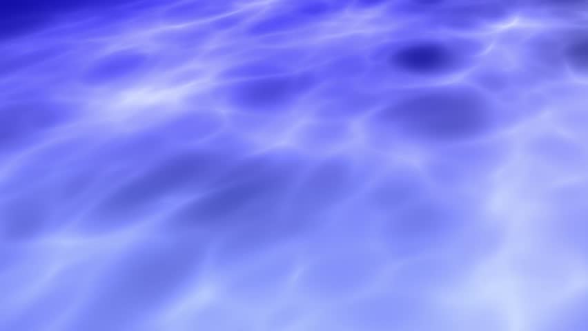 An abstract digital animation featuring fluid, glowing blue-violet light patterns gently flowing across the screen. The organic shapes and soft gradients create a modern