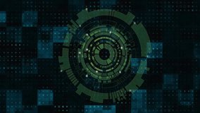 Animation of geometric patterns and circular elements for digital data processing. futuristic, technology, abstract, network, symmetrical - Powered by Shutterstock - Get 15% off with code: PIKWIZARD15