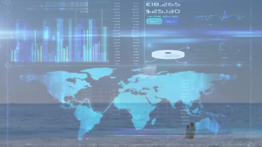 Silhouette of person over global financial data and world map animation. Finance, economy, technology, investment, analytics, digital - Powered by Shutterstock - Get 15% off with code: PIKWIZARD15