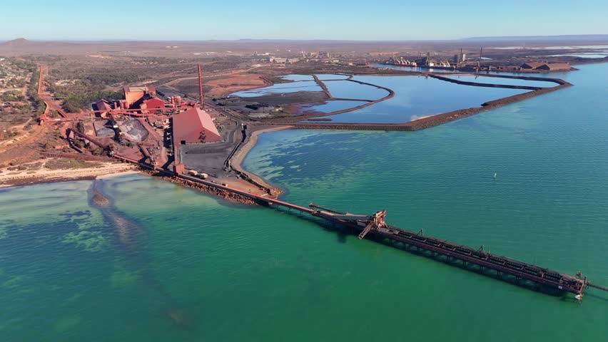 Aerial view of the Whyalla Steelworks in South Australia, a vital part of Australian manufacturing and infrastructure.