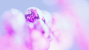 DNA molecule magenta purple color. Suitable for use as background in science or medicine or cosmetic industry. 3D Render. - Powered by Shutterstock - Get 15% off with code: PIKWIZARD15