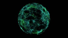 Technology green sphere with connecting dots and lines. Digital abstract network structure. 3D rendering. - Powered by Shutterstock - Get 15% off with code: PIKWIZARD15