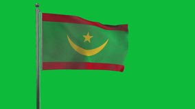 Mauritania flag seamless loop animation on green screen background. 4K - Powered by Shutterstock - Get 15% off with code: PIKWIZARD15