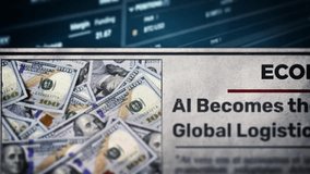 AI Becomes the Backbone of Global Logistics Operations Title on Digital Newspaper - Powered by Shutterstock - Get 15% off with code: PIKWIZARD15