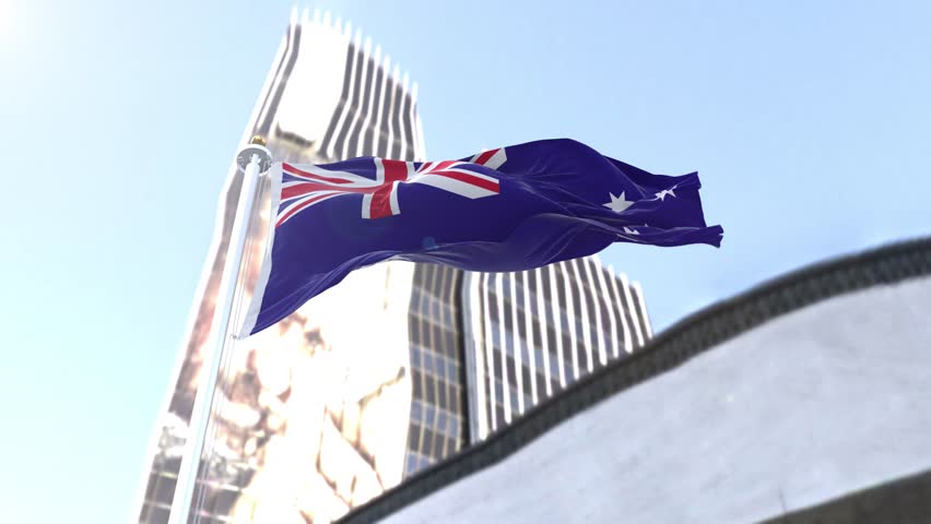 Australia Flag Loop 4K New Style 