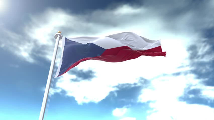 Czech Republic Flag Loop 4K