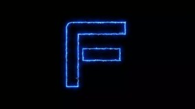 Animated glowing letter F outlined with dynamic blue spark energy. A modern electric design perfect for digital intros, futuristic titles, branding visuals, and animated typography elements. - Powered by Shutterstock - Get 15% off with code: PIKWIZARD15