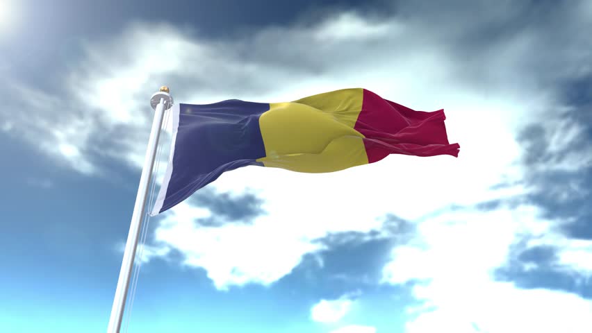 Chad Flag Loop 4K New Style 